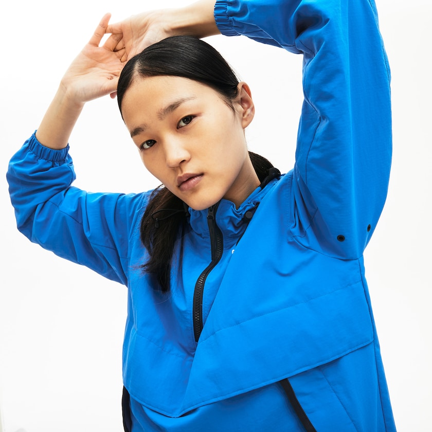 Cortavientos Lacoste LIVE Water- Resistant Pullover Mujer Azules Negros | WA2-91979N8