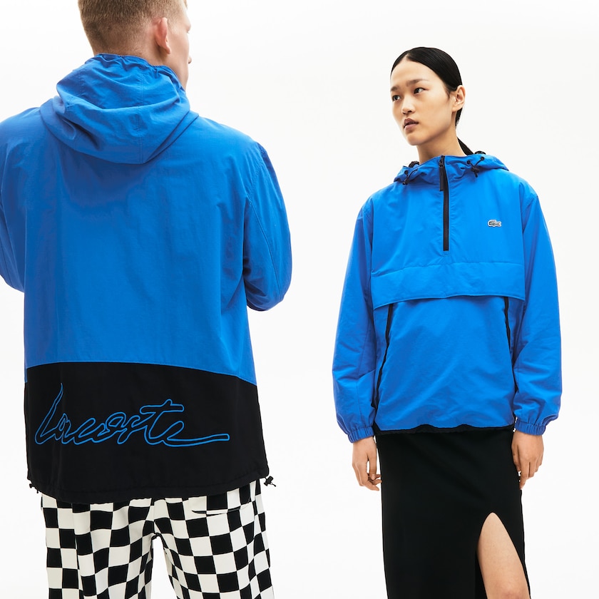 Cortavientos Lacoste LIVE Water- Resistant Pullover Mujer Azules Negros | WA2-91979N8