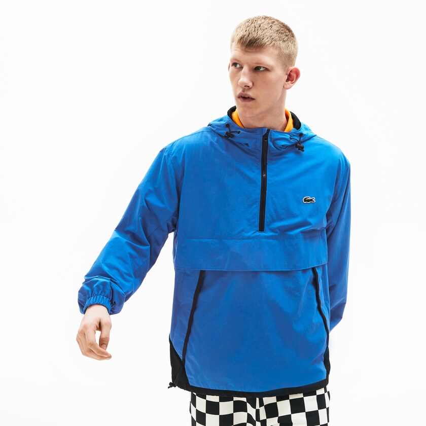 Cortavientos Lacoste LIVE Water- Resistant Pullover Hombre Azules Negros | XU3-05350H4