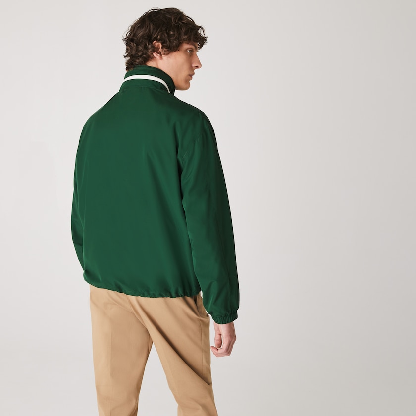 Cortavientos Lacoste Lightweight Water-Resistant Hooded Hombre Verdes | KB1-16041J5