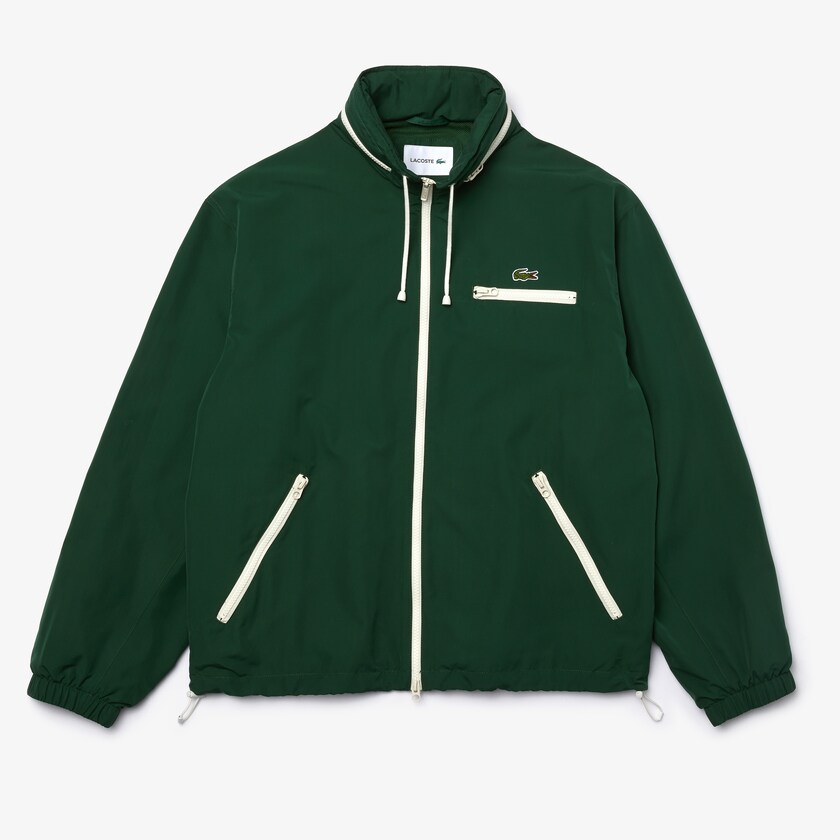Cortavientos Lacoste Lightweight Water-Resistant Hooded Hombre Verdes | KB1-16041J5