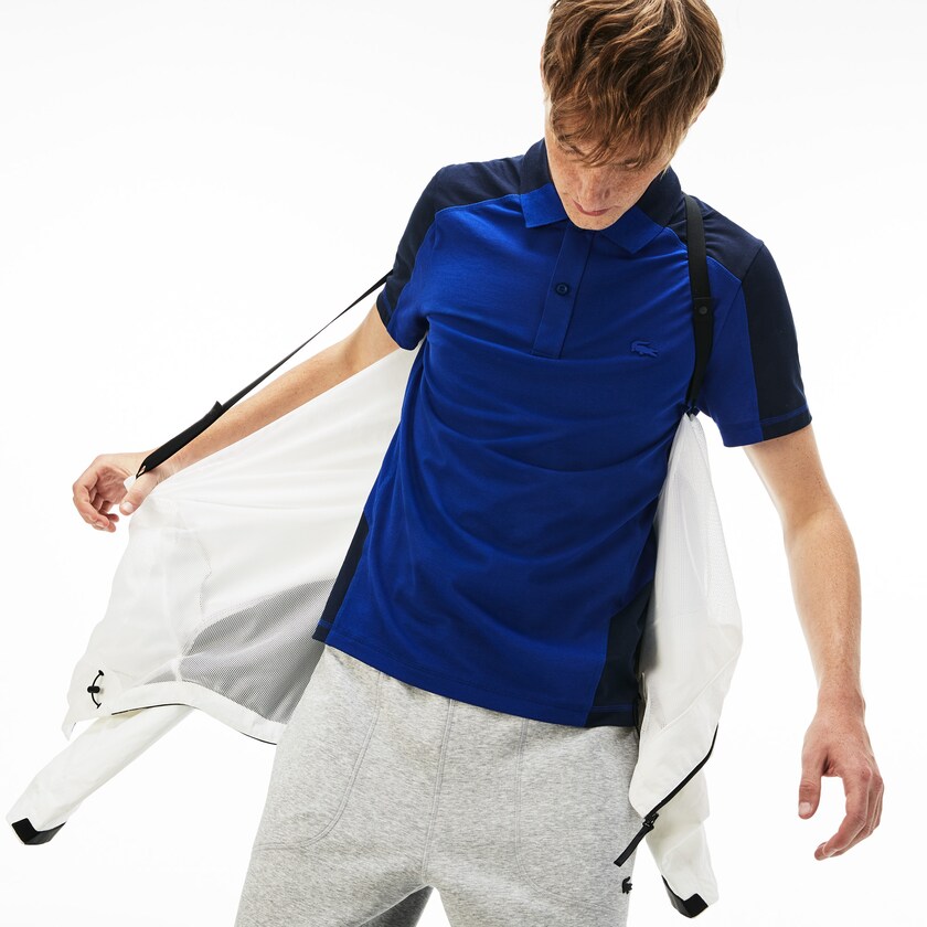 Cortavientos Lacoste Motion Collapsible Colorblock Hombre Blancos Negros | IG4-87098Y4