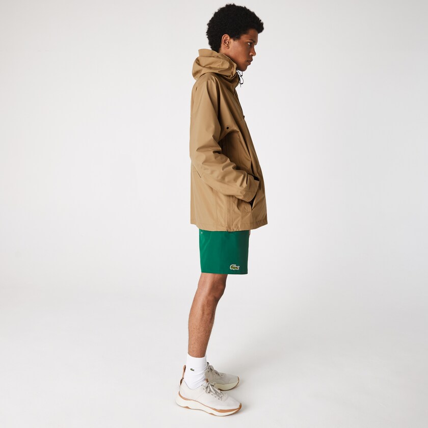 Cortavientos Lacoste Water-Resistant Hooded Hombre Beige | KP3-55915U5
