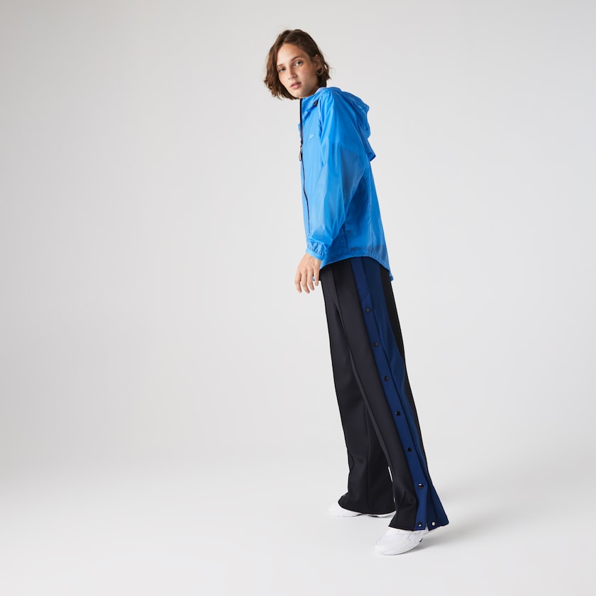 Cortavientos Lacoste Zippered Lightweight Transparent Hooded Mujer Azules Azul Marino Azules | FI7-25742L9