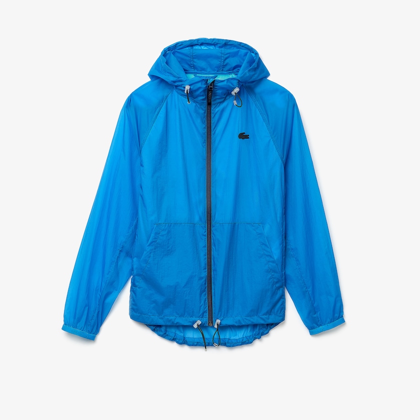 Cortavientos Lacoste Zippered Lightweight Transparent Hooded Mujer Azules Azul Marino Azules | FI7-25742L9