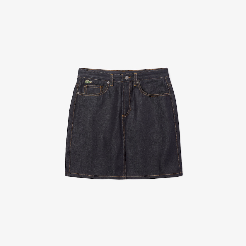 Falda Lacoste LIVE Dark Denim Mini Mujer Azules | EV2-82358W9
