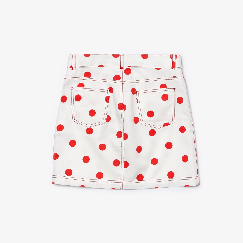 Falda Lacoste Niños Blancos Rojos Polka Dot Gabardine ZI0-37393U4