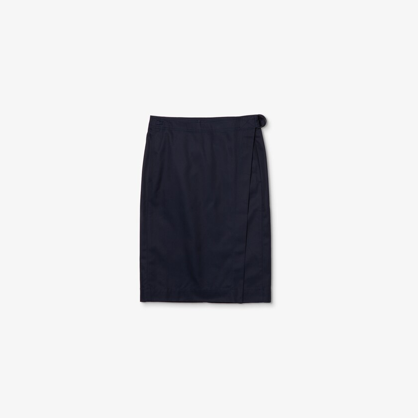 Falda Lacoste Premium Cotton Canvas Wrapped Mujer Azul Marino Azules | GS0-65546J9