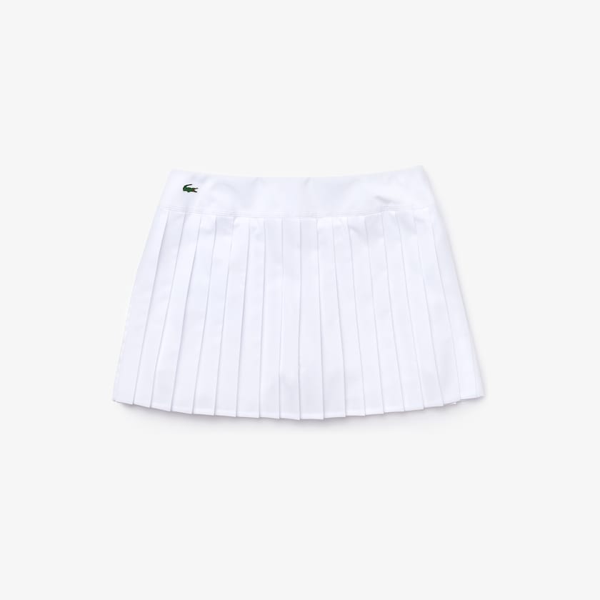 Falda Lacoste SPORT Ultra Dry Pleated Tennis Mujer Blancos | MY6-02080X8