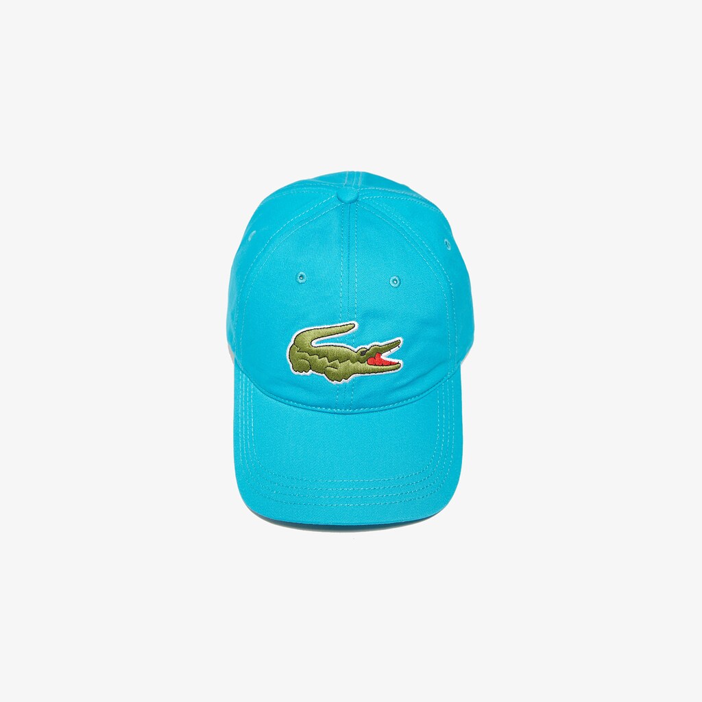 Gorras Lacoste Hombre Azules Contrast Strap And Oversized Crocodile Cotton EJ4-37703H2