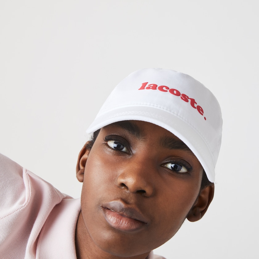 Gorras Lacoste Cotton Poplin Logo Mujer Blancos | SO3-59155D9