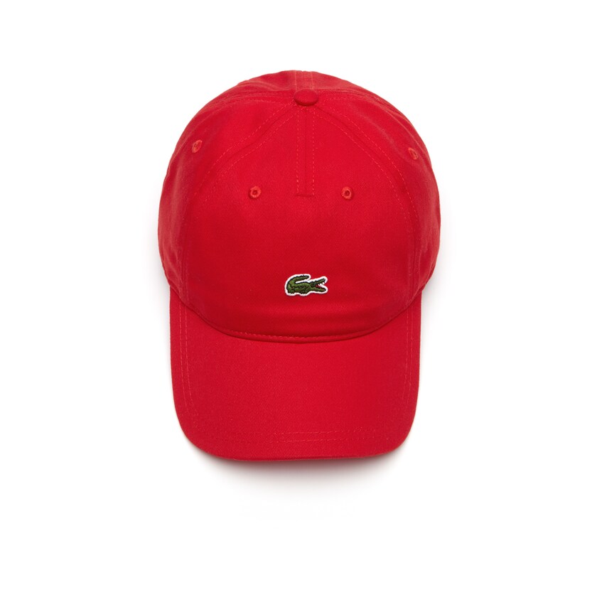 Gorras Lacoste Hombre Rojos Embroidered Crocodile Cotton XR4-45204O1