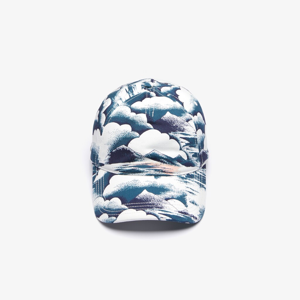 Gorras Lacoste Printed Cotton Hombre Azules Rosas Claro Blancos | XF4-78467F0