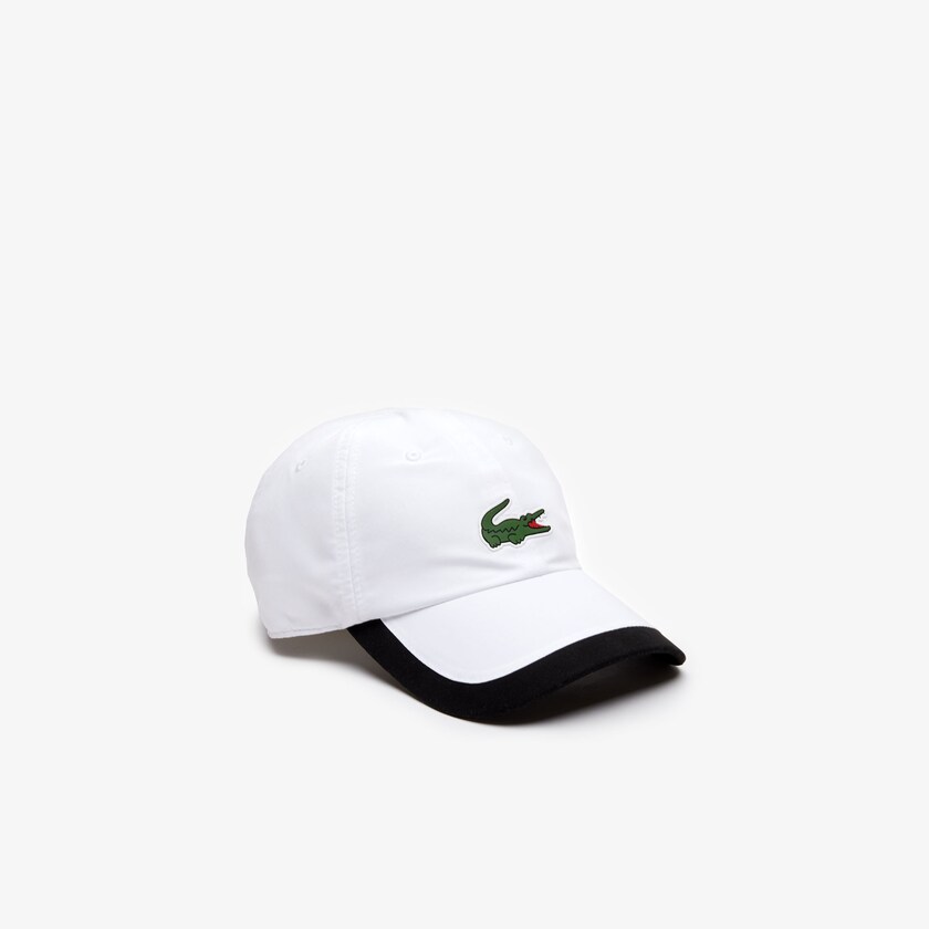 Gorras Lacoste Hombre Blancos Negros SPORT Contrast Border Lightweight JZ7-68136T1