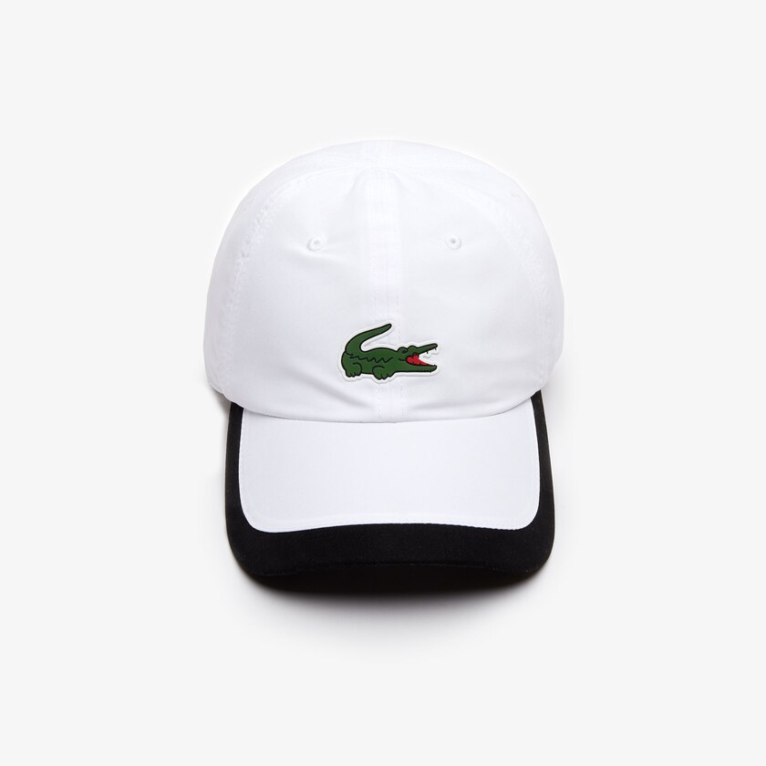 Gorras Lacoste Hombre Blancos Negros SPORT Contrast Border Lightweight JZ7-68136T1