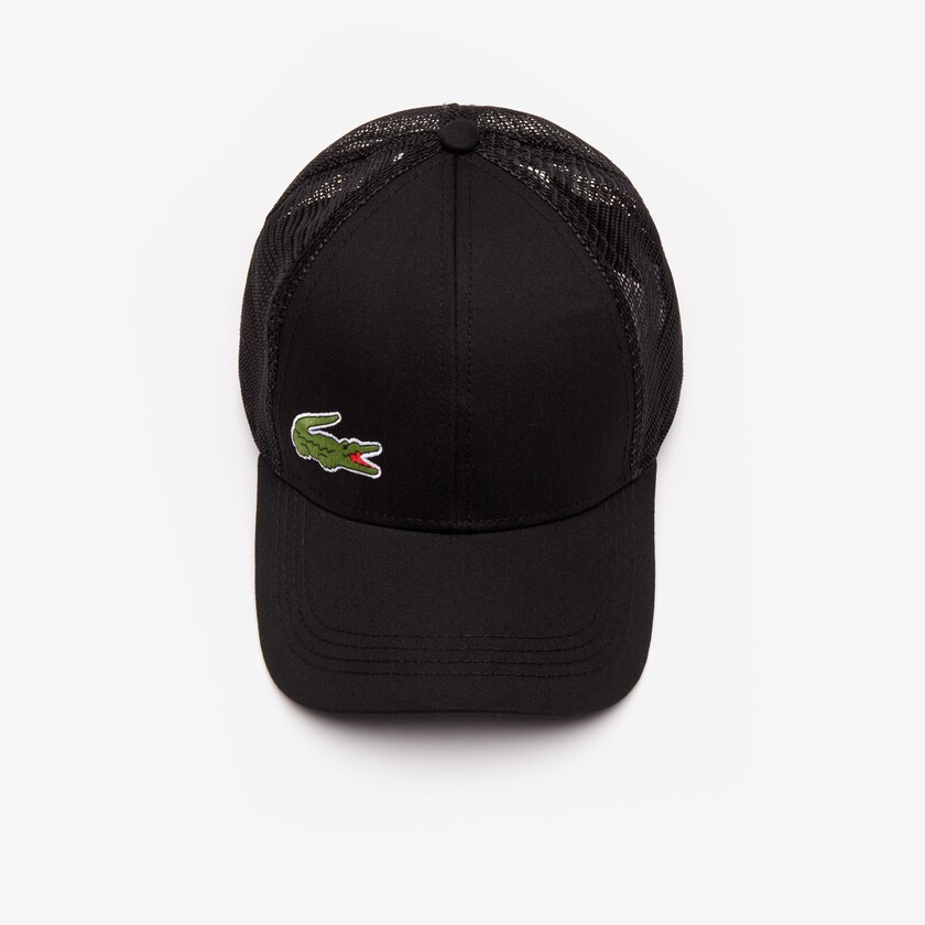 Gorras Lacoste Hombre Negros SPORT Mesh Panel Cotton NB5-89028Q9