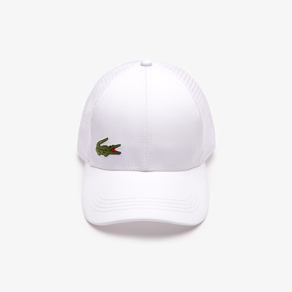 Gorras Lacoste SPORT Mesh Panel Cotton Hombre Blancos | RE6-84598Z4