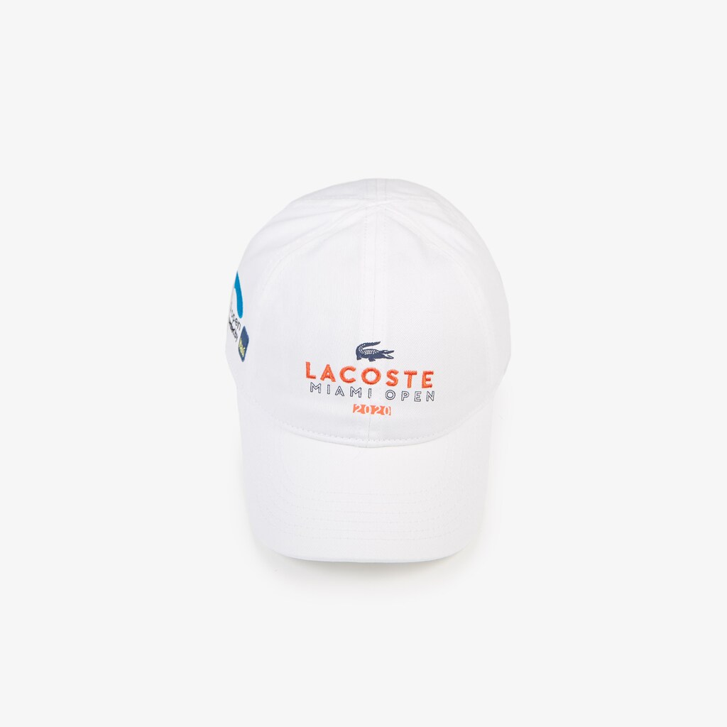 Gorras Lacoste SPORT Miami Open Cotton Hombre Blancos Naranjas Azul Marino Azules | ZR1-12231F4