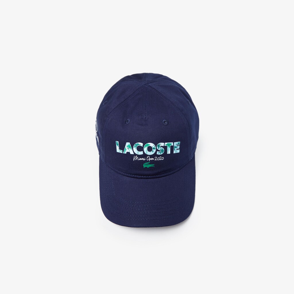 Gorras Lacoste SPORT Miami Open Print Cotton Hombre Azul Marino Azules Blancos | SQ1-08530X3