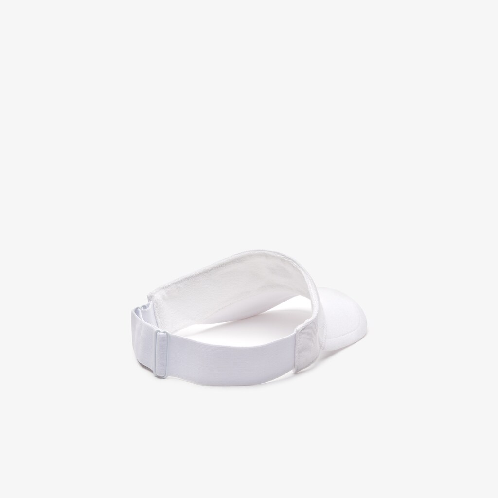 Gorras Lacoste SPORT Piqué And Fleece Tennis Visor Hombre Blancos | IX3-14021I8