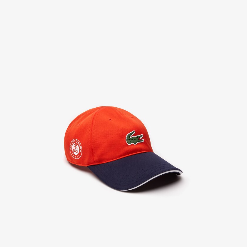 Gorras Lacoste SPORT Roland Garros Two-Tone Piqué Hombre Rojos Azul Marino Azules Blancos | VG9-76457A2