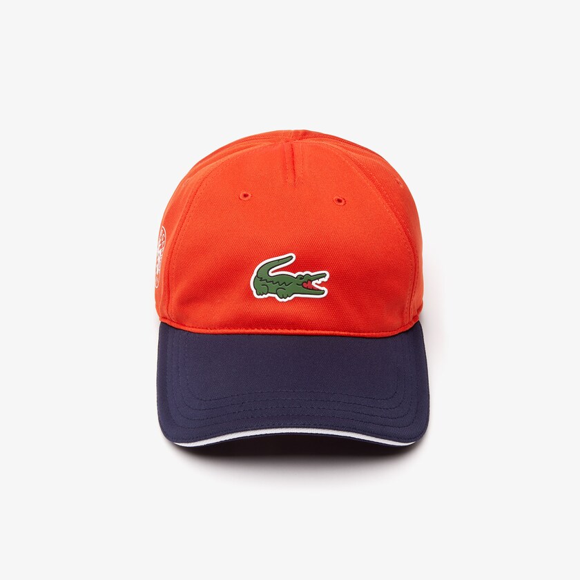 Gorras Lacoste SPORT Roland Garros Two-Tone Piqué Hombre Rojos Azul Marino Azules Blancos | VG9-76457A2