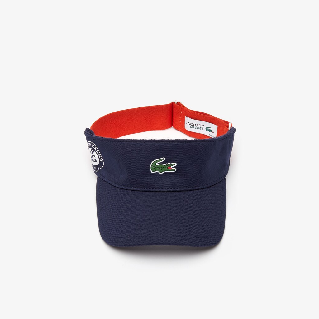 Gorras Lacoste SPORT Roland Garros Two-Tone Piqué Visor Hombre Azul Marino Azules Rojos Blancos | HZ7-14811L3