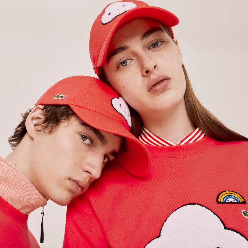 Gorras Lacoste x FriendsWithYou Cotton Print Hombre Rojos | HW0-21032B5