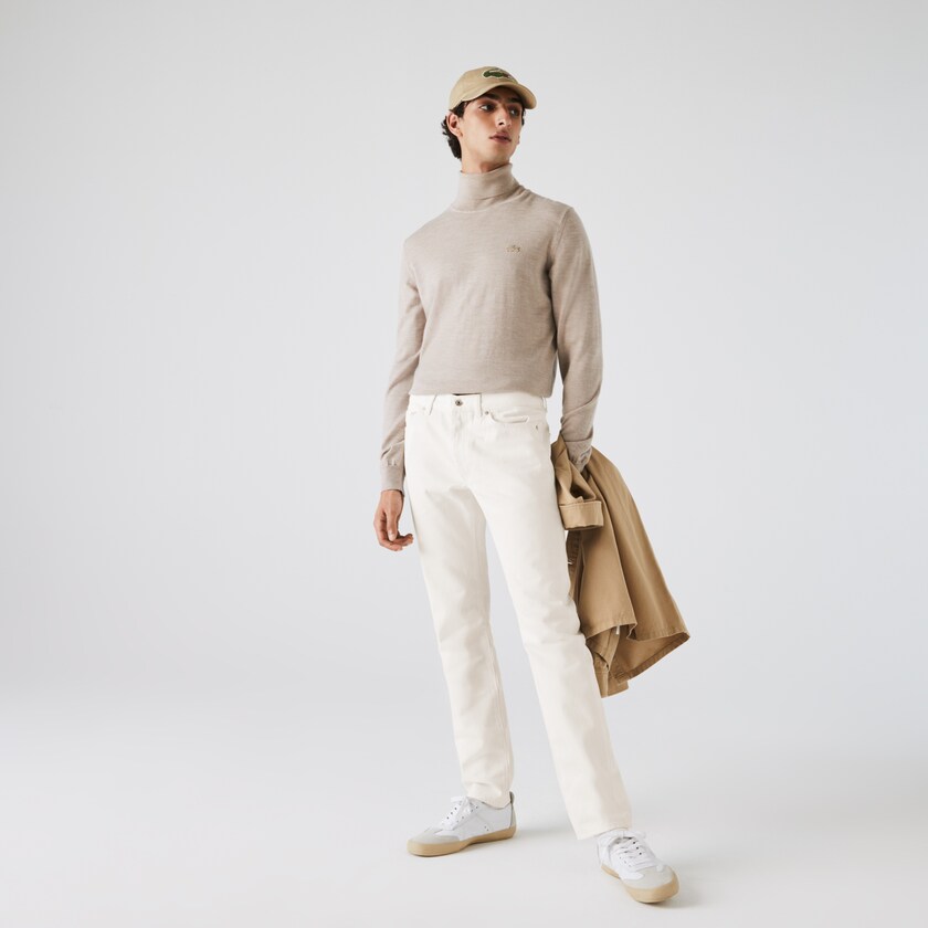 Jeans Lacoste Slim-Fit Colored Hombre Blancos | MQ8-07840D7