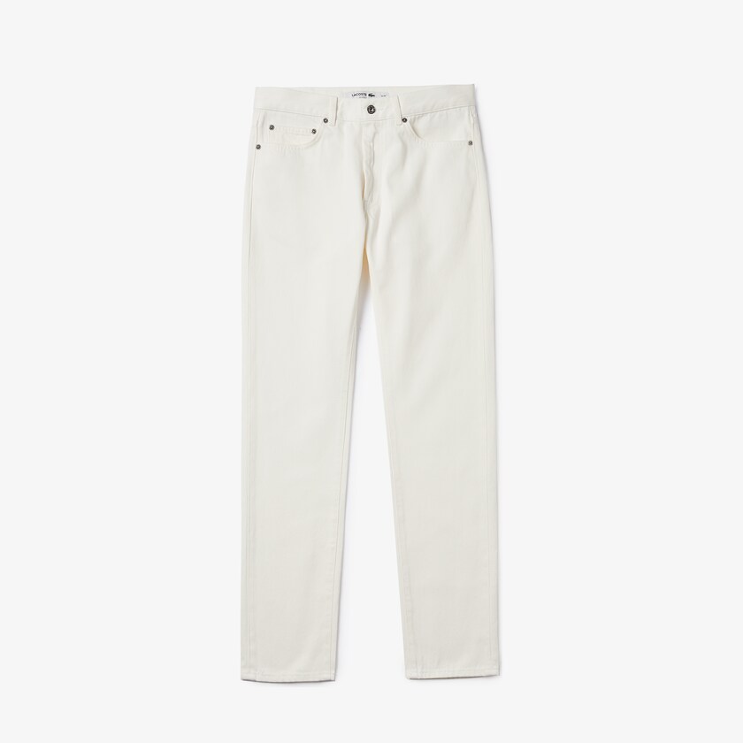 Jeans Lacoste Slim-Fit Colored Hombre Blancos | MQ8-07840D7