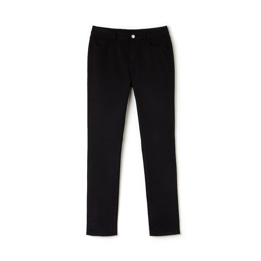 Jeans Lacoste Slim Fit Stretch Cotton Denim Mujer Negros | ML7-60646H6