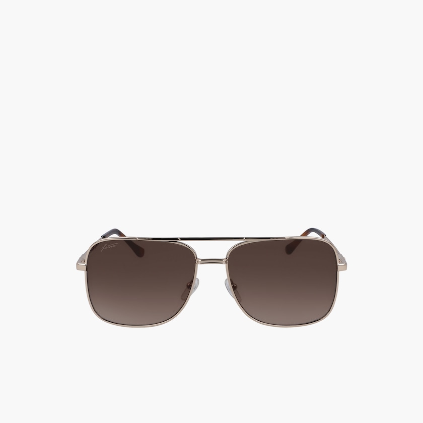 Lentes de Sol Lacoste Navigator Metal Signature 101 Hombre Dorados | VU8-46014V0