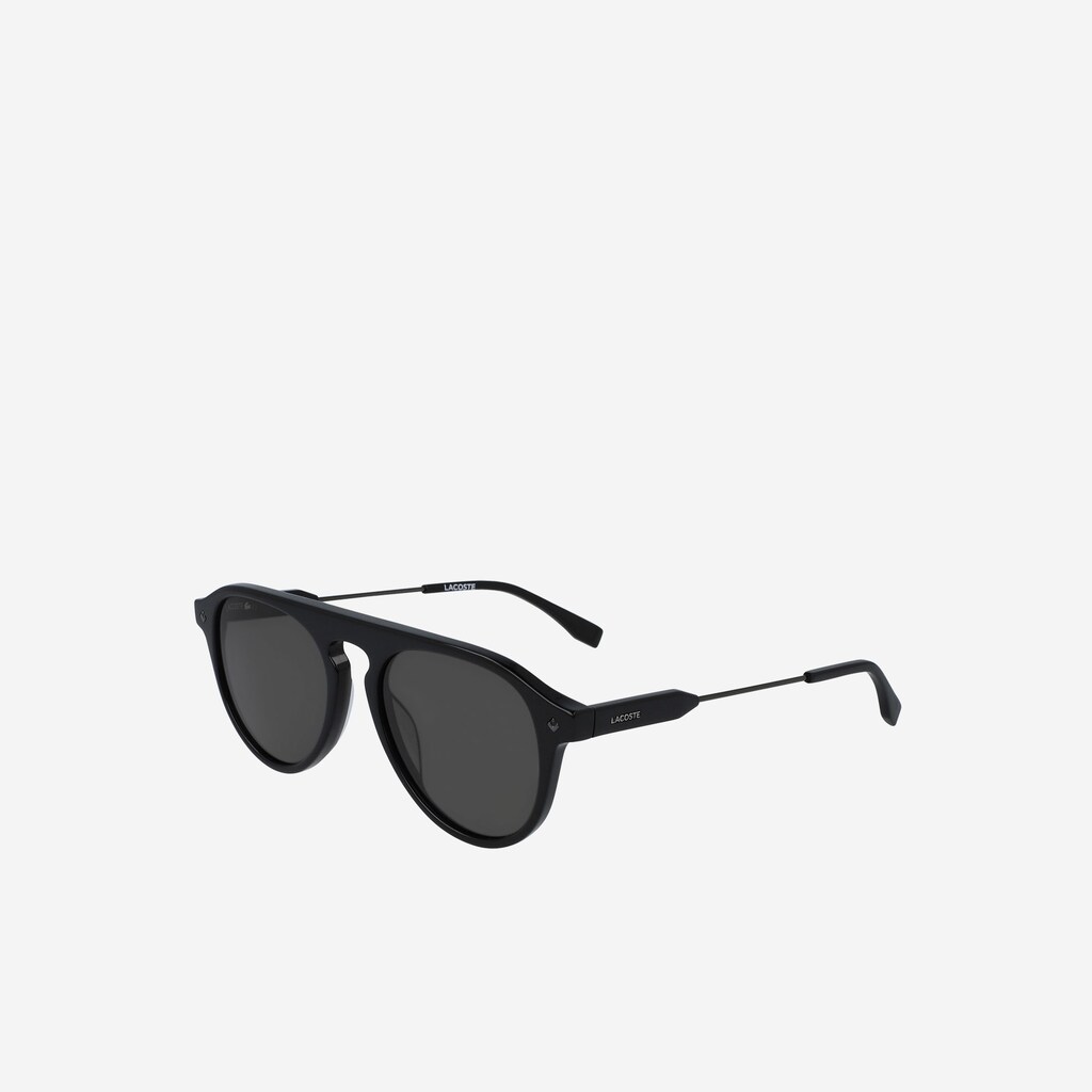 Lentes de Sol Lacoste Oval Acetate One Top Bridge Hombre Negros | OG9-95719L2