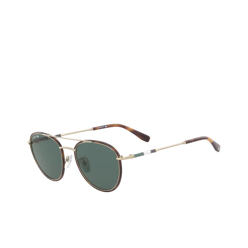 Lentes de Sol Lacoste Oval Metal Novak Djokovic Collection Hombre Dorados Oscuro | VZ9-29622G0