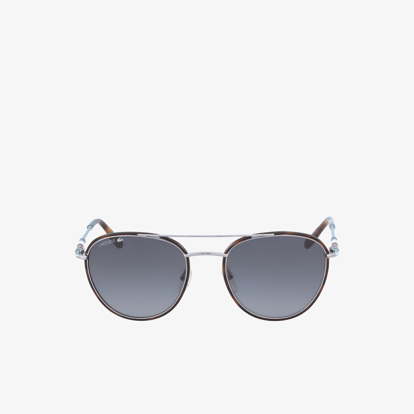 Lentes de Sol Lacoste Oval Metal Novak Djokovic Collection Hombre Plateados | HT5-17311W6