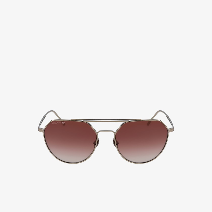 Lentes de Sol Lacoste Oval Metal Paris Collection Mujer Dorados Oscuro | UK7-93429N8