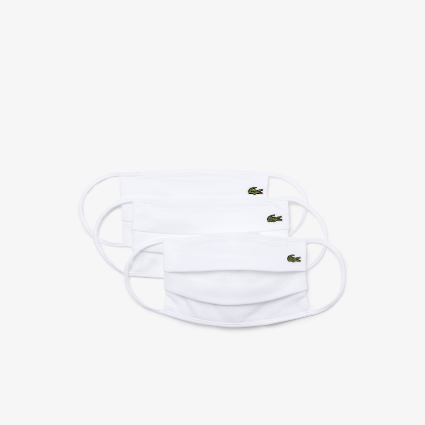 Mascarillas Lacoste L.12.12 Pack of 3 Face with Box Mujer Blancos | IV6-82998O9