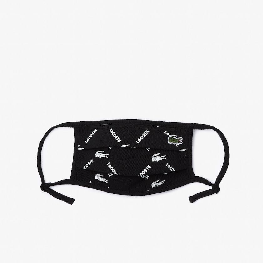 Mascarillas Lacoste L.12.12 Printed Face with Adjustable Strap Mujer Negros Blancos Negros Verdes Blancos | YT3-77997R6