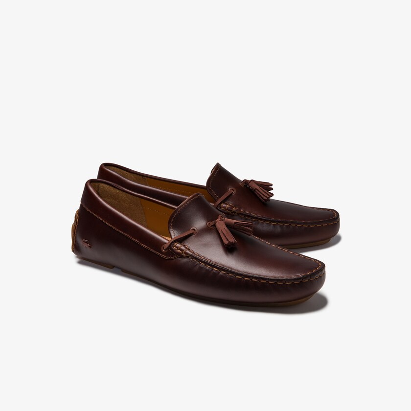 Mocasines Lacoste Dress Piloter Tassel Hombre Marrom Marrom | OW8-37823Y2