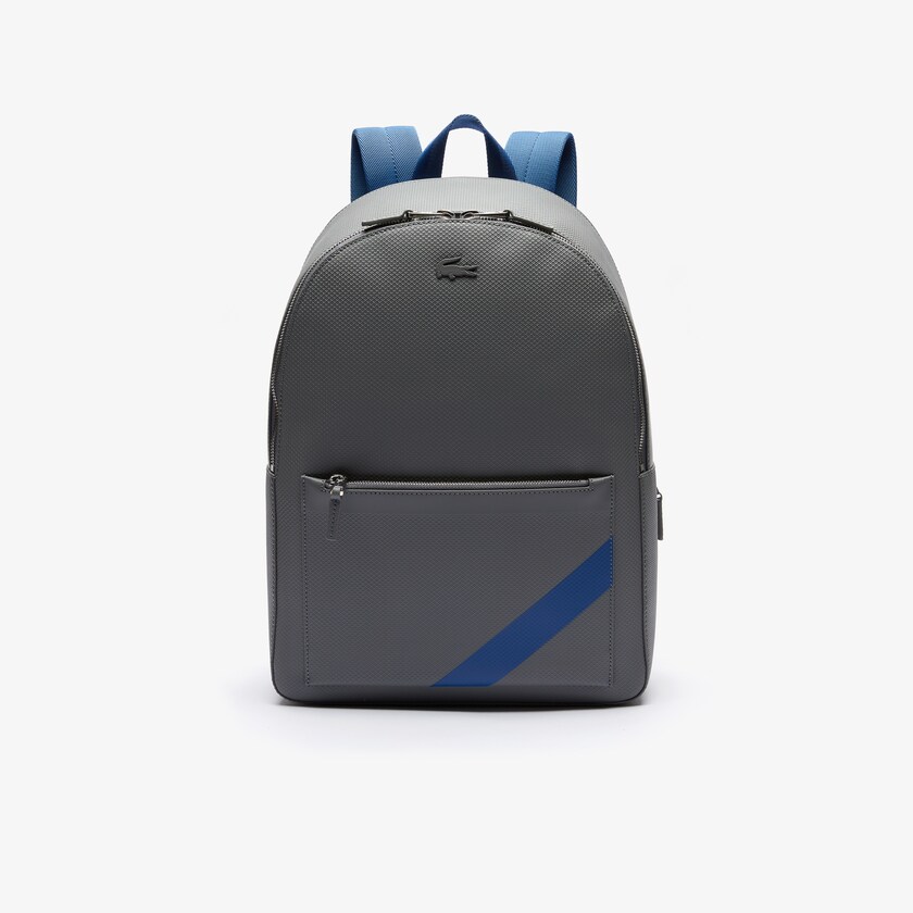 Mochilas Lacoste Hombre Grises Chantaco Colorblock Matte Stitched Cuero CR1-78777K4