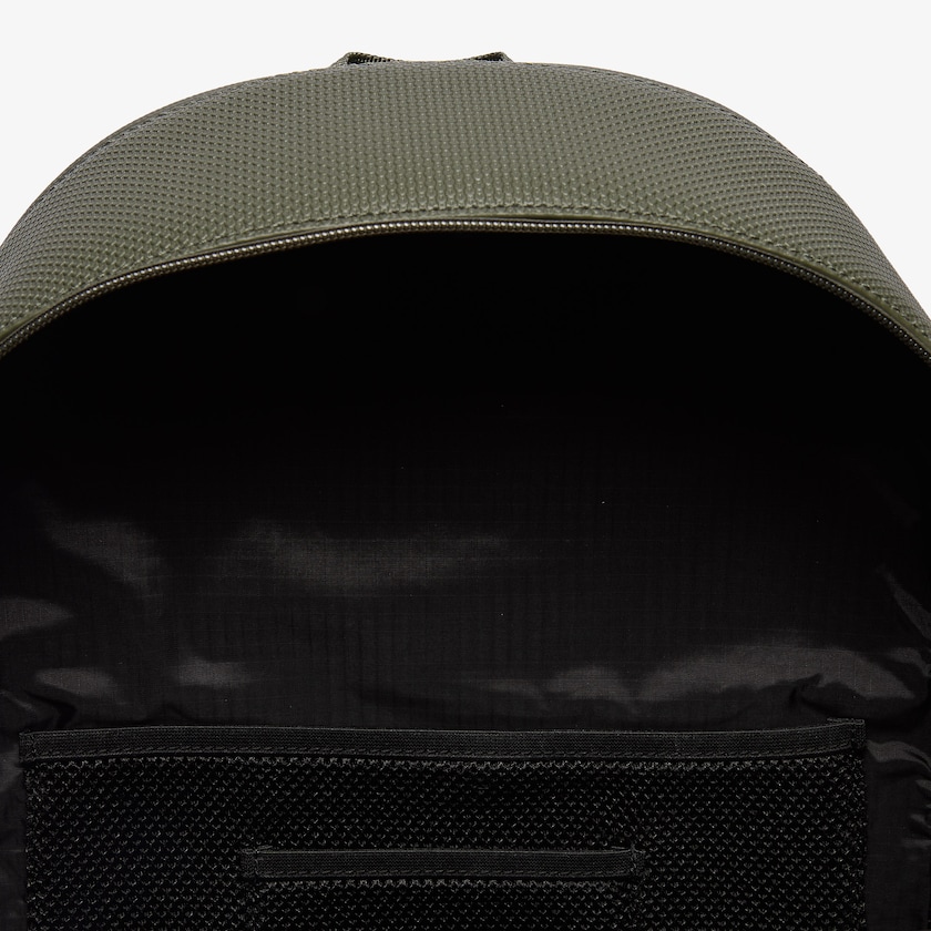 Mochilas Lacoste Hombre Verde Oliva Chantaco Graphic Piqué Cuero BM2-84148F3