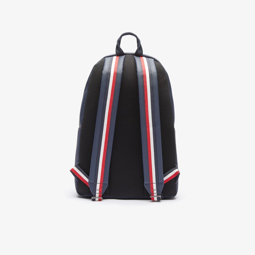 Mochilas Lacoste Hombre Azul Marino Azules Blancos Rojos Classic Tricolour Straps SC1-00370Z8