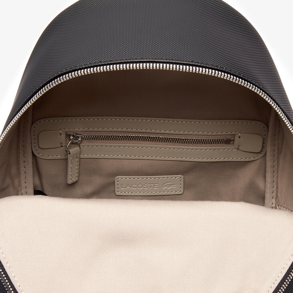 Mochilas Lacoste Daily Classic Coated Piqué Canvas Mujer Negros | YA7-33373S9