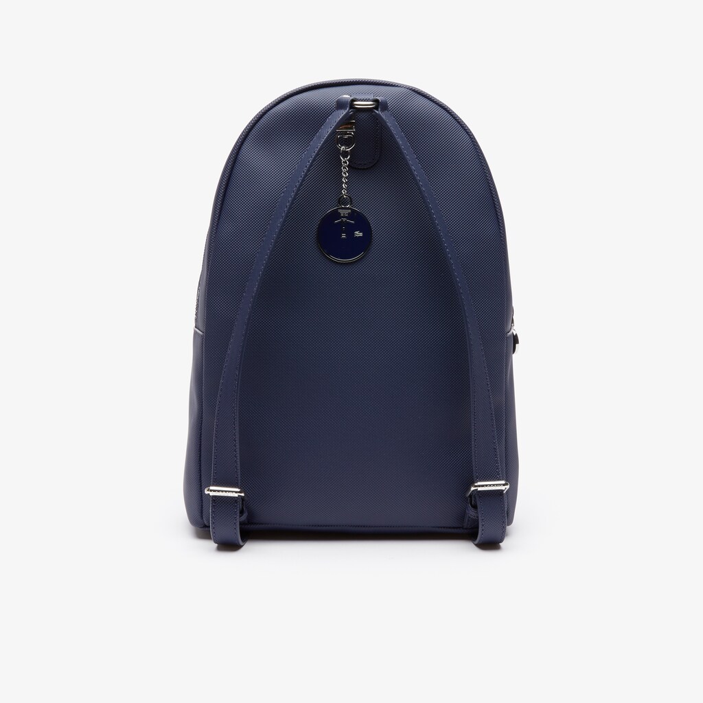 Mochilas Lacoste Daily Classic Coated Piqué Canvas Mujer Azul Marino | PG7-43284C3