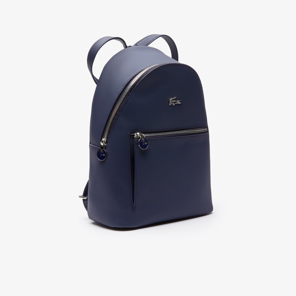 Mochilas Lacoste Daily Classic Coated Piqué Canvas Mujer Azul Marino | PG7-43284C3