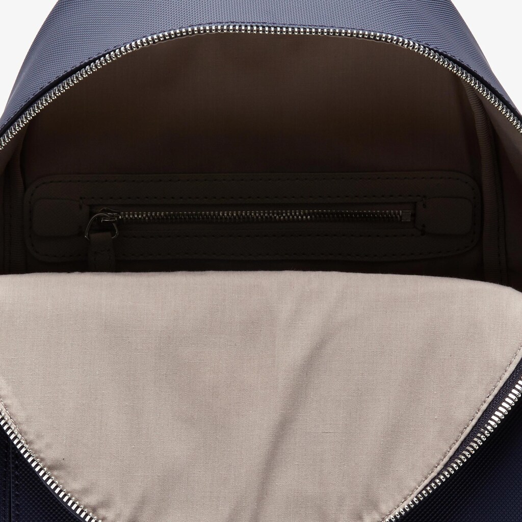 Mochilas Lacoste Daily Classic Coated Piqué Canvas Mujer Azul Marino | PG7-43284C3