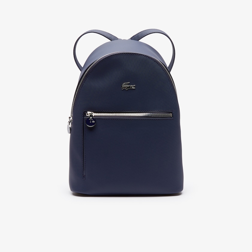 Mochilas Lacoste Daily Classic Coated Piqué Canvas Mujer Azul Marino | PG7-43284C3