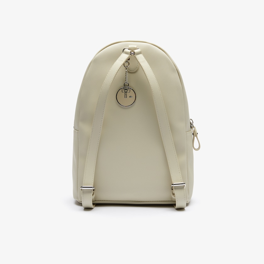 Mochilas Lacoste Daily Classic Coated Piqué Canvas Mujer Kaki Verdes | BB6-42474E9