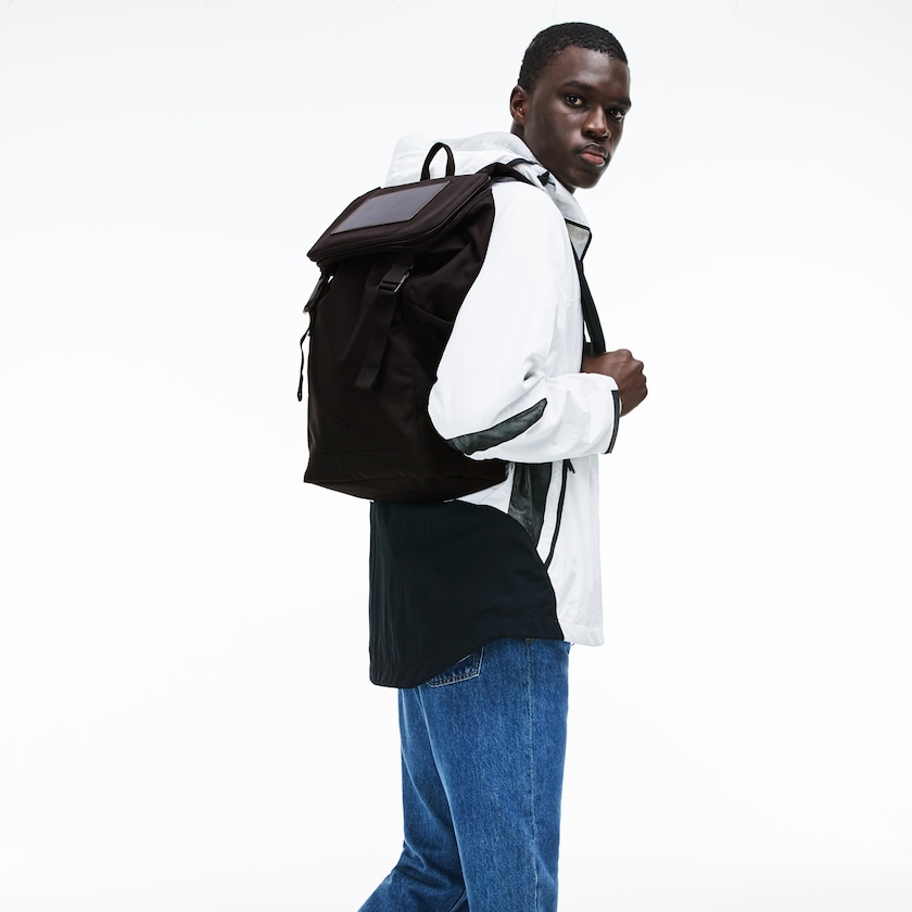 Mochilas Lacoste Hombre Negros Infini-T Solar Charger TU8-98889U1