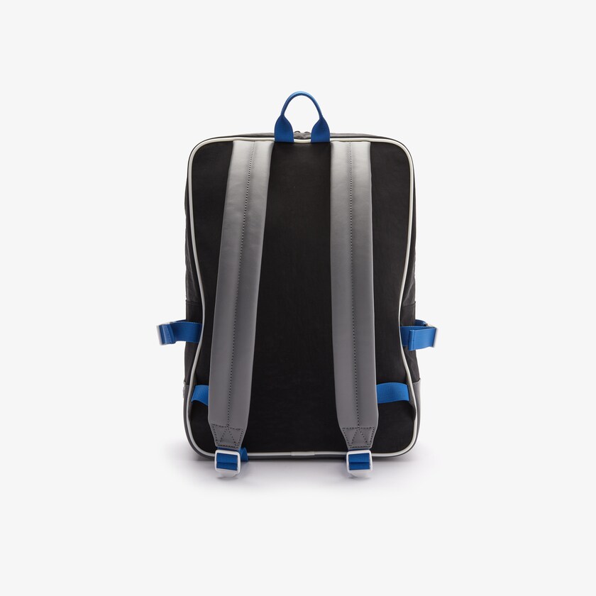 Mochilas Lacoste Hombre Grises Azules LCST Colorblocked Coated Canvas Square FN0-22532H2